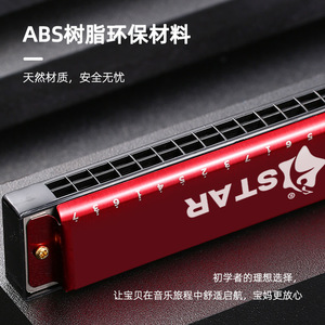 ฮาร์โมนิก้าไดอะโฟนิก Futurestar 24 รู คีย์ C สำหรับผู้เริ่มต้น นักเรียน ฝึกซ้อมดนตรี - Product Image 3