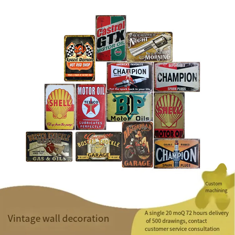 Wholesale Home Workshop Bar Metal Wall Decor Factory 20x30cm Metal Sign Vintage Signs Fire House Start Your Engines Tin Sign
