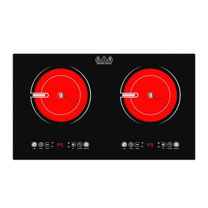 Placa de Cocina de Cerámica Infrarroja de 2 Quemadores, 2400W, Control Dual Independiente, 110V, CE, CB, ODM Disponible - Product Image 1