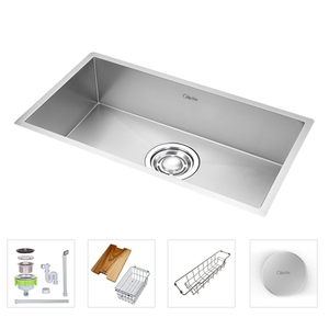 [CALMFORTE] CALMFORTE 830 Évier artisanal haut de gamme avec finition en acier Embo et rembourrage insonorisant pour une utilisation silencieuse - Product Image 2