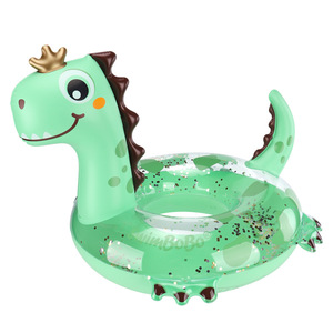 Swimbobo <b>Dinosaur</b> Swimming Ring Green <b>Inflatable</b> For Kids Water Play Pool Use - Product Image 2
