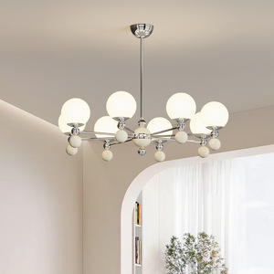 Lámpara de techo moderna redonda con múltiples cabezales LED, bombilla E27, control por interruptor, para sala de estar y dormitorio - Product Image 2