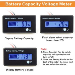 कार मोटरसाइकिल लिथियम बैटरी मीटर अलार्म क्षमता वोल्टेज मॉनिटर बैटरी क्षमता वोल्टेज गेज संकेतक - Product Image 2