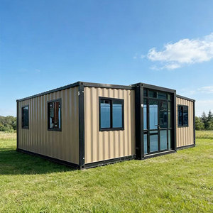 บ้านคอนเทนเนอร์แบบขยายได้สองปีกขนาด 40 ฟุต บนฟาร์ม พร้อมห้องนอนด้านข้าง ห้องซักรีด ทำจากตู้คอนเทนเนอร์ขนส่ง - Product Image 2