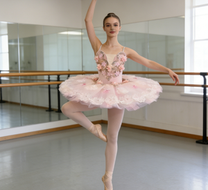 Top <span class=keywords><strong>de</strong></span> <span class=keywords><strong>Ballet</strong></span> con Tirantes y Falda Tutú <span class=keywords><strong>de</strong></span> Malla con Flores <span class=keywords><strong>de</strong></span> Alta Calidad, Disfraz <span class=keywords><strong>de</strong></span> Bailarina para Niñas - Product Image 4