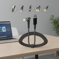 Kabel konverter adaptor Jack Usb Tipe C ke Dc, kabel konverter adaptor Jack 3a 9v 12v 15v 20v Usb Tipe C ke Dc 5.5x2.1mm untuk Modem Router Wifi, kamera proyektor