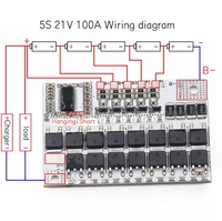 3S 4S 5S BMS 12V 21V 100A Li-ion LMO Carte de circuit de batterie au lithium ternaire 3.2V 3.7V Li-POLYMER Balance Charging