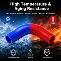 Tuyau en silicone flexible personnalisé de haute qualité flexion à 180/90 degrés tuyaux en caoutchouc coudés en silicone haute température renforcés
