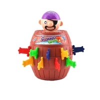 Jeu de roulette familial intelligent et excitant Jump Head, 24 pièces, jouet de baril pirate avec épée