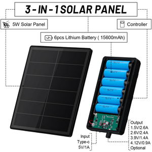 Nhà sản xuất mới IBC D5 năng lượng mặt trời điện 5 Watt <span class=keywords><strong>panel</strong></span> năng lượng mặt trời với pin và bộ điều khiển cho IOT meshtastic nút cho năng lượng mặt trời Lora - Product Image 2
