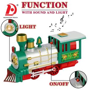 Huada 2025ชุดรางรถไฟพลาสติกคลาสสิกชุดดนตรีไฟฟ้าตกแต่งคริสต์มาสรถไฟของเล่นในต้นไม้ - Product Image 2