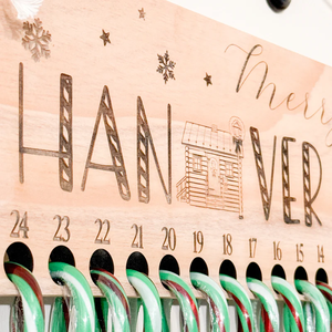 Zucchero filato conto alla rovescia fino a Natale: cabina di Babbo Natale in segno di legno <span class=keywords><strong>Hanover</strong></span>-insegna in legno fatta a mano per decorazioni natalizie - Product Image 4