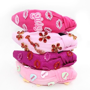 Shenglan 2024 fascia per capelli di san valentino Sexy Lip <span class=keywords><strong>Kiss</strong></span> Crystal Headbands Crystal Holiday Women Hairband - Product Image 2