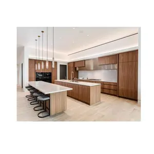 CBMMART Offre spéciale Mobilier de cuisine style moderne Armoires en bois stratifié avec panneau de porte Armoire de cuisine