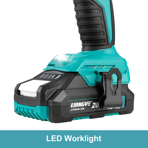 Conjunto de herramientas de taladro combinado portátil, Kit inalámbrico, batería inalámbrica de 20V, taladro de Motor de cepillo profesional de 18V - Product Image 2