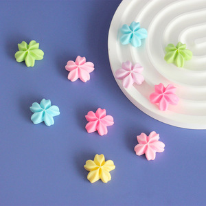 Cabochons plats en résine couleur macaron Sakura pour scrapbooking DIY, fabrication de bijoux, colle crème, décoration de barrettes - Product Image 2