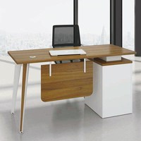 Scrivania per Computer da Ufficio Personalizzabile OEM ODM di Alta Qualità, Tavolo da Lavoro in Legno e Acciaio per Casa e Ufficio