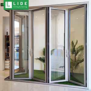 Складная Дверь для ресторана, двойные складные двери, складные двери из стекла и алюминия - Product Image 5