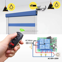 Control Remoto RF de 4 Botones y 4 Canales, 433MHz, Interruptor de Relé, AC 110V/220V 10A, Transmisor y Receptor Universal, Alcance de 50m, para Puerta de Garaje y LED