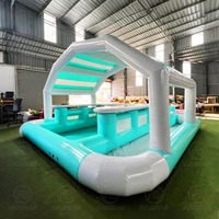 Bars de piscine gonflables pour événements de fête en plein air, bars gonflables en PVC pour piscine, tente avec sièges pour fête dans la cour