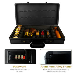 <span class=keywords><strong>Mallette</strong></span> à outils de barbier professionnel étui de transport de barbier noir de luxe <span class=keywords><strong>mallette</strong></span> de coiffeur en aluminium Durable avec serrure - Product Image 6