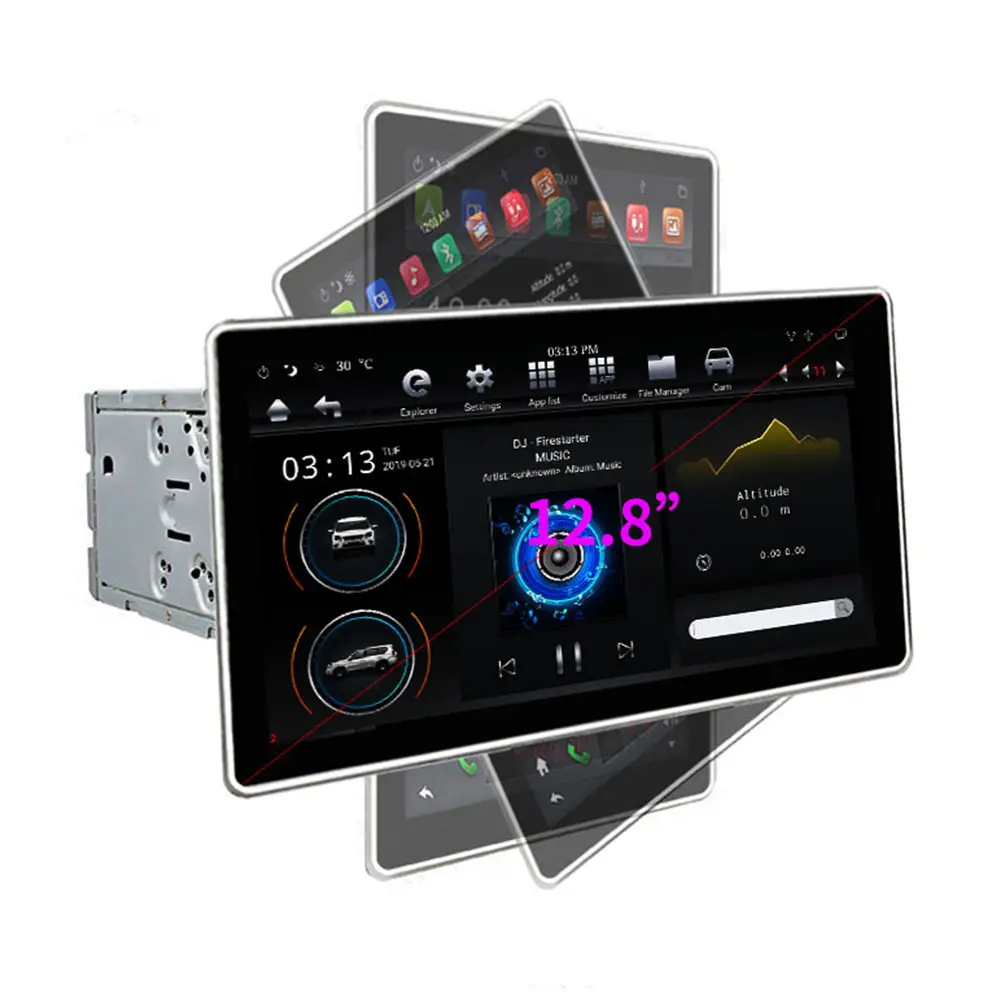 KLYDE android 9.0 universal car dvd player de áudio do carro dsp 4 + 64GB 2 autoradio din som do carro universal navegação gps de 12.8 polegadas