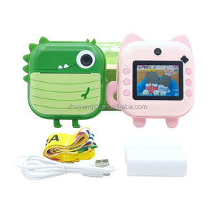 Yeni varış 4800W 1200mAh selfie termal anlık baskı fotoğraf video kayıt dinozor 1080p dijital çocuklar anında baskı kamera - Product Image 2