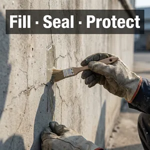 Revestimiento Transparente para Reparación de Grietas en Paredes Exteriores, Sellador de Grietas Elástico para Fachadas - Product Image 2