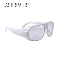 Lunettes de sécurité laser fractionnel CO2 approuvées CE EN207, monture intégrale, non revêtues, transmission de 75 %, 10600 nm, couleur blanche