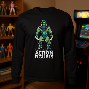 T-shirt à manches longues avec figurines d'action, jouets des années 80, design rétro, coupe unisexe - Product Image 3