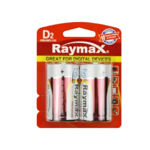顶级性能Raymax D尺寸LR20单声道AM1 1.5v Torcia碱性电池干电池