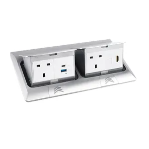 Pop Up Type Copper Cover Electrical Floor Mounted Socket Outlet Box