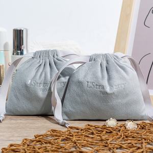 Petits sacs à cordon en velours <span class=keywords><strong>rose</strong></span> imprimés de haute qualité pour pochette cadeau avec pochette en velours ruban pour <span class=keywords><strong>parfum</strong></span> - Product Image 1