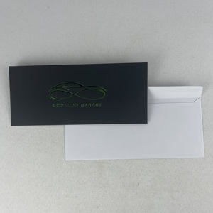 Sobre de invitación personalizado Papel de aluminio verde Logotipo de sello Papel compensado #10 Sobres Sellado automático Sobres de negocios de oficina de seguridad blancos - Product Image 4