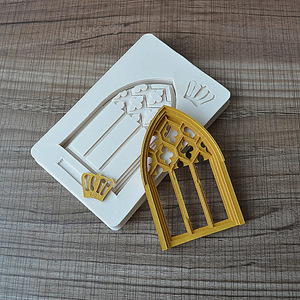 European Style Silicone Mold Arch Shape Fondant Cake Decorating Mold For Wedding Baking Epoxy Clay Crafting - Product Image 1