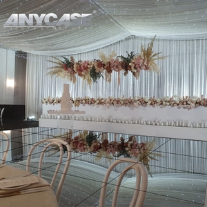 Piste de danse miroir sans couture en verre trempé pour événement de mariage piste de danse acrylique argentée pour les <span class=keywords><strong>salons</strong></span> professionnels - Product Image 2