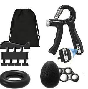 Conjunto de treino de fortalecimento, equipamento de treino com 5 pacotes e aperto para bola de cinco dedos