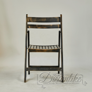 Chaise pliante en bois au design moderne pour banquet de mariage, événement, fête, hôtel, meubles pour mariages et salle à manger - Product Image 3