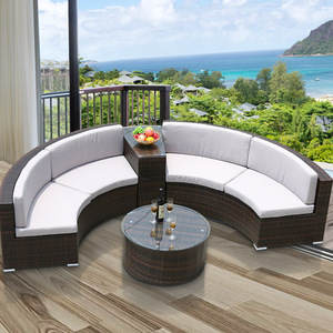 Hotel Garden Furniture Lounge Set Villa Leisure Pe <b>rattan</b> Aluminum Alloy <b>Sofa</b> Outdoor Lounge Sectional <b>Sofa</b> Furniture Set - Product Image 4