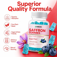 Permen Kunyit Pureon dengan Logo Kustom, Ekstrak Kunyit 85mg, Rasa Blueberry, Suplemen Kunyit dalam Bentuk Permen