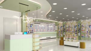 Modern Pharmacy Store Interior Design Custom LED Display Cabinet Drugstore Furniture Retail Shopfitting - Product Image 2