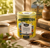 Boîte en métal ronde jaune personnalisée de qualité alimentaire avec couvercle articulé pour l'emballage du thé, du café et des biscuits