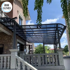 <span class=keywords><strong>Toldo</strong></span> de aluminio al aire libre fácil de montar sólido impermeable policarbonato Gazebo cobertizo balcón dosel - Product Image 4