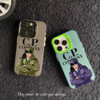 Offres Flash Coque de Téléphone CP Company Effet Pierre Tendance Personnalisée pour iPhone 16 15 14 Pro Max Housse de Protection IMD à la Mode