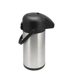 stainless steel thermos double wall vacuum hot water copper airpot pump pot