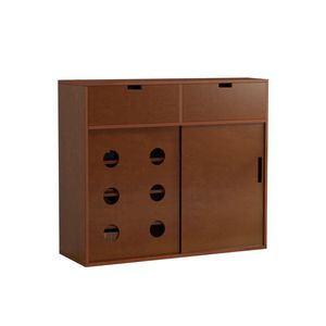 Solid Wood <b>Sideboard</b> Cabinet With Perforated Door <b>Storage</b> For Living Room And Dining Space - Product Image 4
