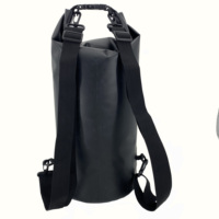 Bolsa seca Reciclada a prueba de agua IPX6, lona de PVC 500D, impermeable, al aire libre para acampada, color negro