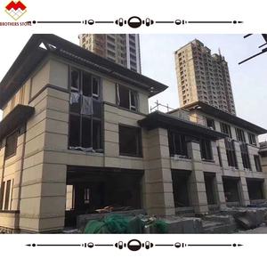 Corniche de luxe Façade extérieure pour mur en pierre Cadres de fenêtres en marbre beige Revêtement mural personnalisé en pierre calcaire pour villa - Product Image 5