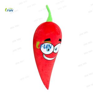 ลูกโป่งเป่าลมรูปใบหน้าตุ๊กตาสีแดงขนาด2ม. ลูกโป่งรูปผักพริกพริกไทยของเล่นพิมพ์ดิจิตอลโฆษณาทางอากาศไฟฟ้า - Product Image 2