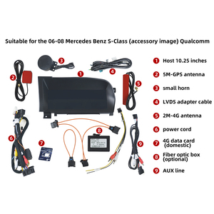 Autoradio Android Qualcomm pour <span class=keywords><strong>Mercedes</strong></span> Benz Classe S W221 2006-2013 <span class=keywords><strong>S250</strong></span> S280 S320 S350 S400 S500 S600 S63 SG5 AMG - Product Image 3